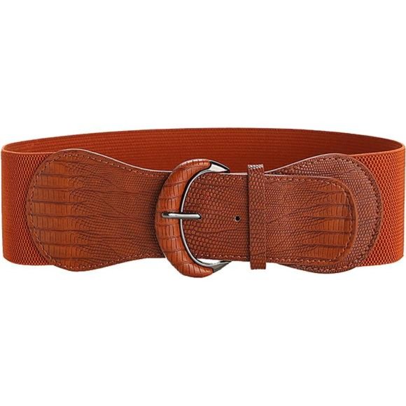 Womens Vintage Wide Waistband Belt 2.95" Fashion Elastic Stretch Waist